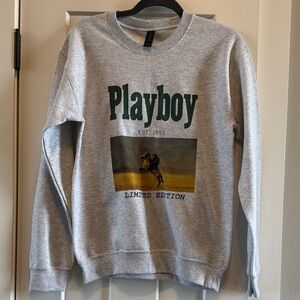 Cowboy Graphic Gray Crewneck